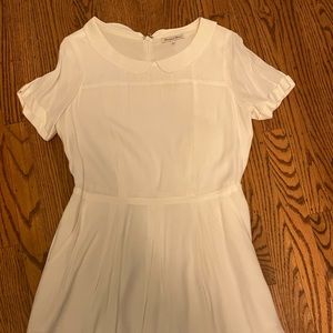 Broadway & Broome Madewell Short Sleeve Peter Pan Collar Dress Pockets